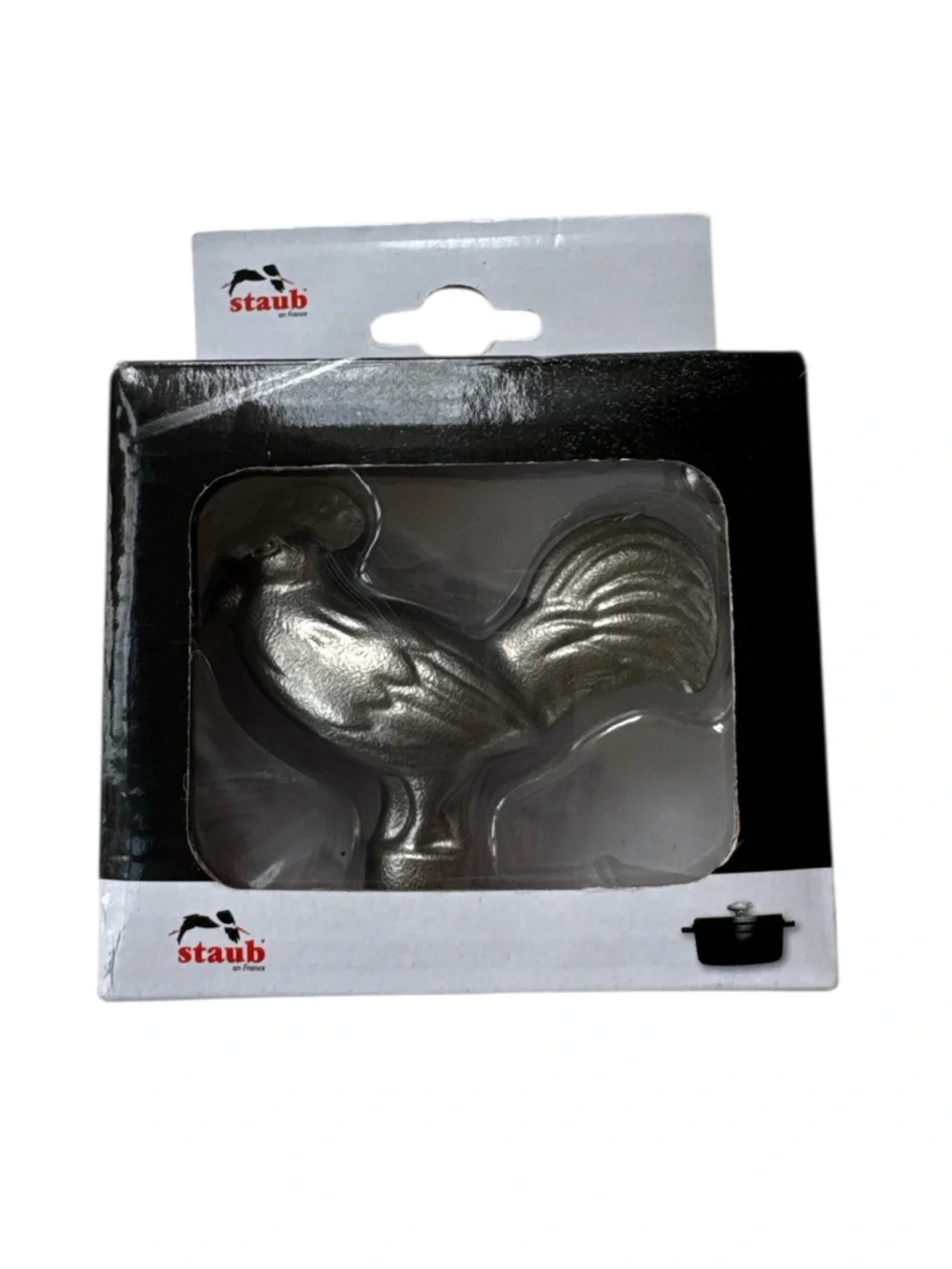 Staub Animal Rooster Knob Stainless Steel Fits Le Creuset Dutch Oven New